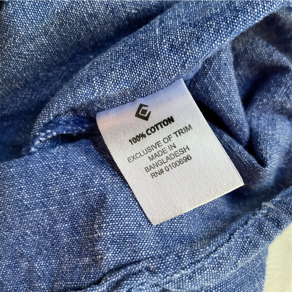 Black Jack Men's Blue Short Sleeve Shirt, L - Picture 4 of 5